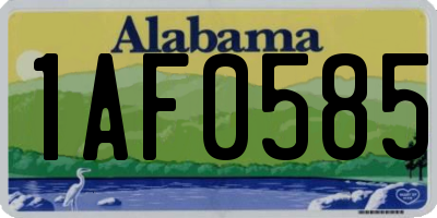 AL license plate 1AF0585