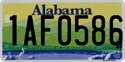 AL license plate 1AF0586
