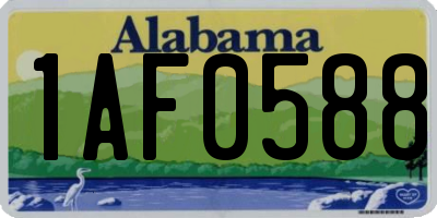 AL license plate 1AF0588