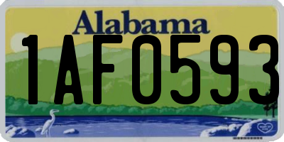 AL license plate 1AF0593
