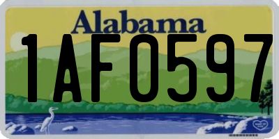 AL license plate 1AF0597