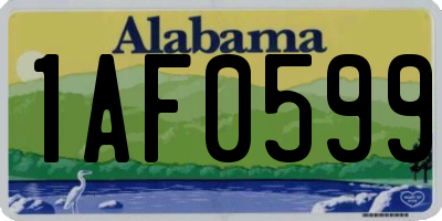AL license plate 1AF0599