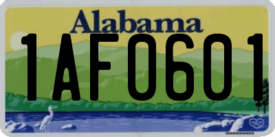 AL license plate 1AF0601