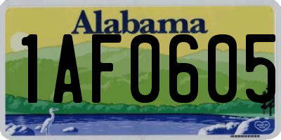 AL license plate 1AF0605