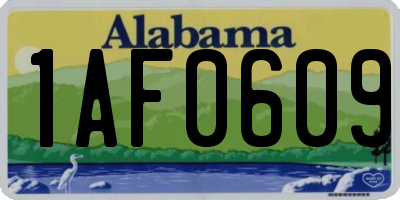 AL license plate 1AF0609
