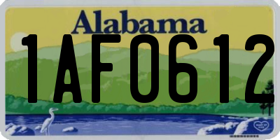 AL license plate 1AF0612