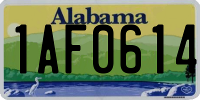 AL license plate 1AF0614