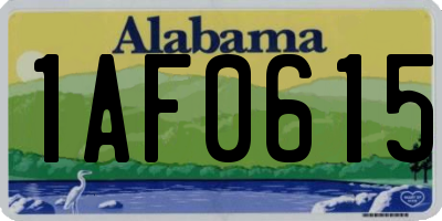 AL license plate 1AF0615