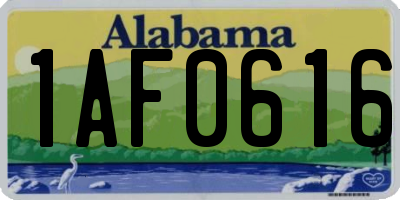 AL license plate 1AF0616