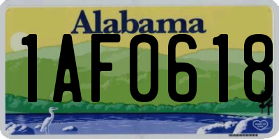 AL license plate 1AF0618