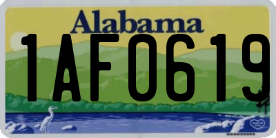AL license plate 1AF0619