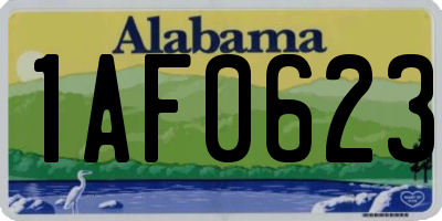 AL license plate 1AF0623