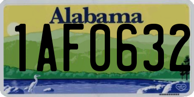 AL license plate 1AF0632