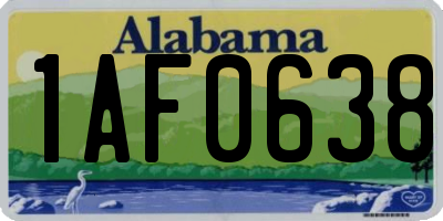 AL license plate 1AF0638