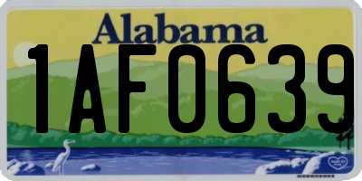 AL license plate 1AF0639