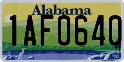 AL license plate 1AF0640