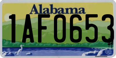 AL license plate 1AF0653