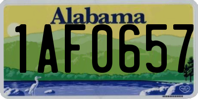 AL license plate 1AF0657