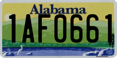 AL license plate 1AF0661