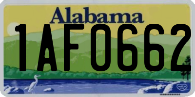 AL license plate 1AF0662