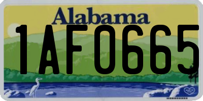 AL license plate 1AF0665