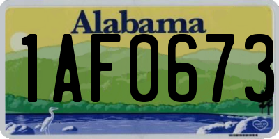 AL license plate 1AF0673