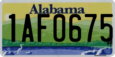 AL license plate 1AF0675