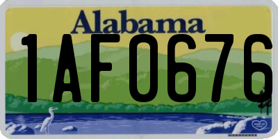 AL license plate 1AF0676