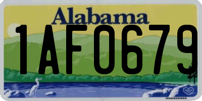 AL license plate 1AF0679
