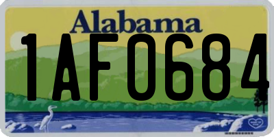 AL license plate 1AF0684