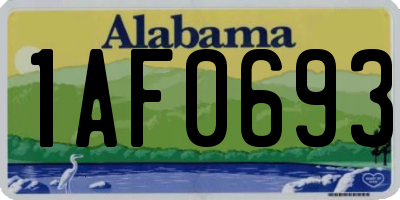 AL license plate 1AF0693
