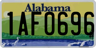 AL license plate 1AF0696
