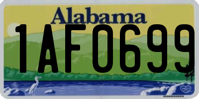 AL license plate 1AF0699