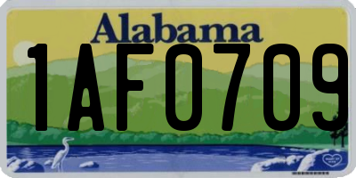 AL license plate 1AF0709
