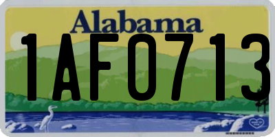 AL license plate 1AF0713