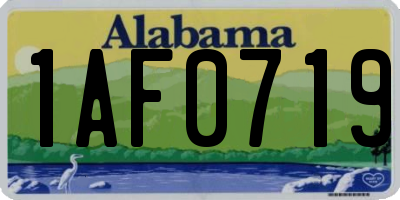AL license plate 1AF0719