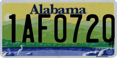 AL license plate 1AF0720