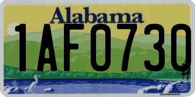 AL license plate 1AF0730