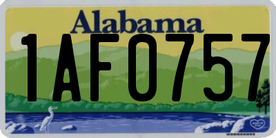 AL license plate 1AF0757