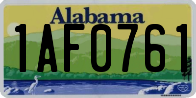 AL license plate 1AF0761