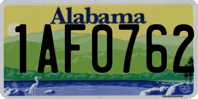 AL license plate 1AF0762