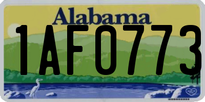AL license plate 1AF0773