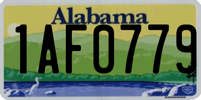 AL license plate 1AF0779