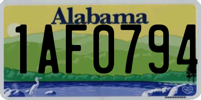 AL license plate 1AF0794
