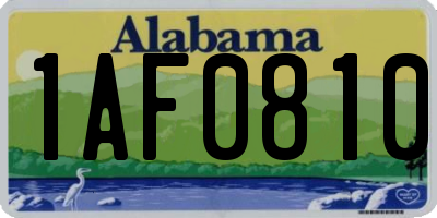 AL license plate 1AF0810