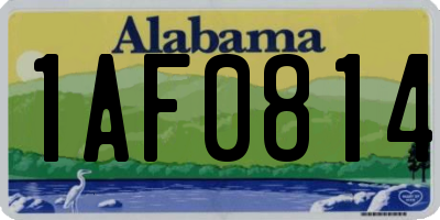 AL license plate 1AF0814