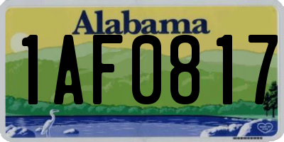 AL license plate 1AF0817