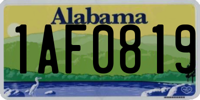 AL license plate 1AF0819