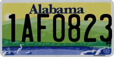 AL license plate 1AF0823