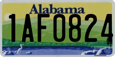 AL license plate 1AF0824